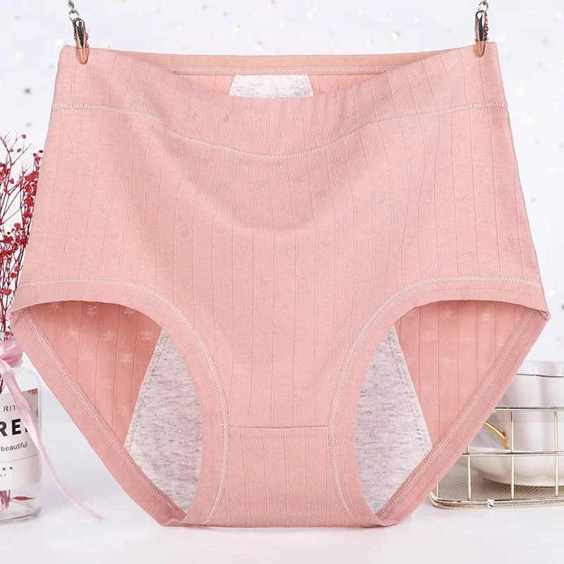 HIGH WAIST PLUS SIZE COTTON ANTIBACTERIAL AND HYGROSCOPIC PHYSIOLOGICAL UNDERWEAR