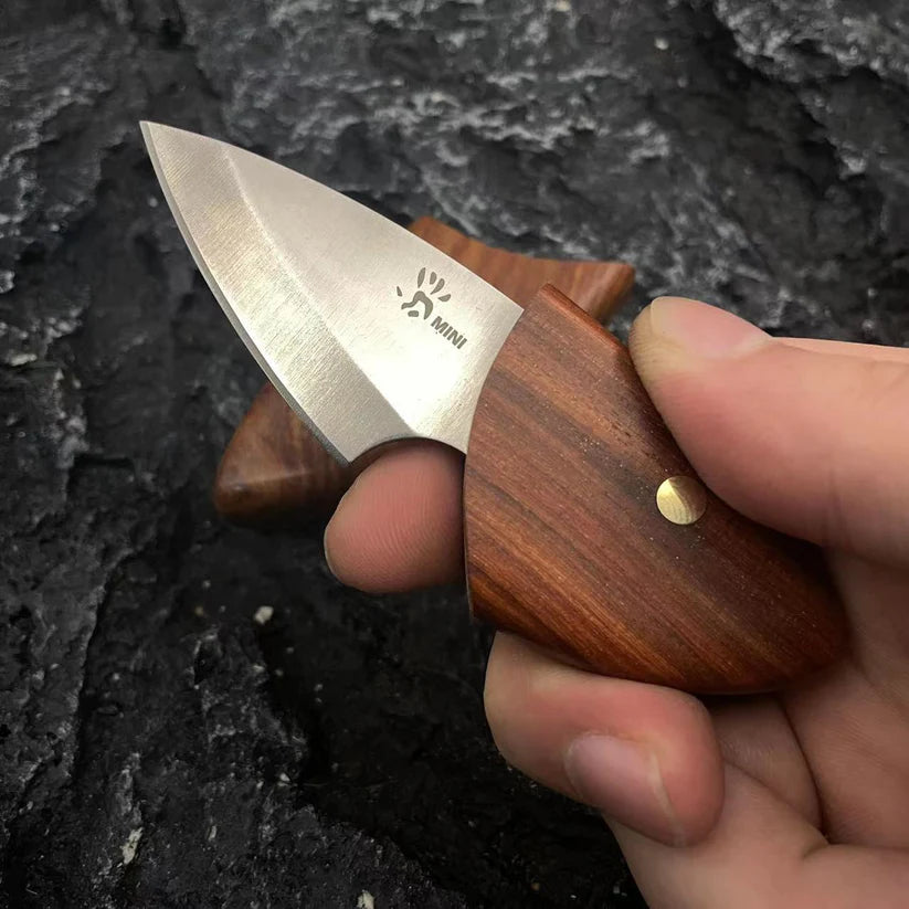 Wooden Fish Mini EDC Camping Knife Pocket Knife