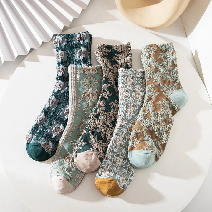 Women's Floral Cotton Socks