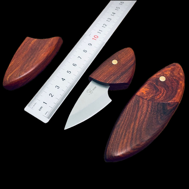 Wooden Fish Mini EDC Camping Knife Pocket Knife