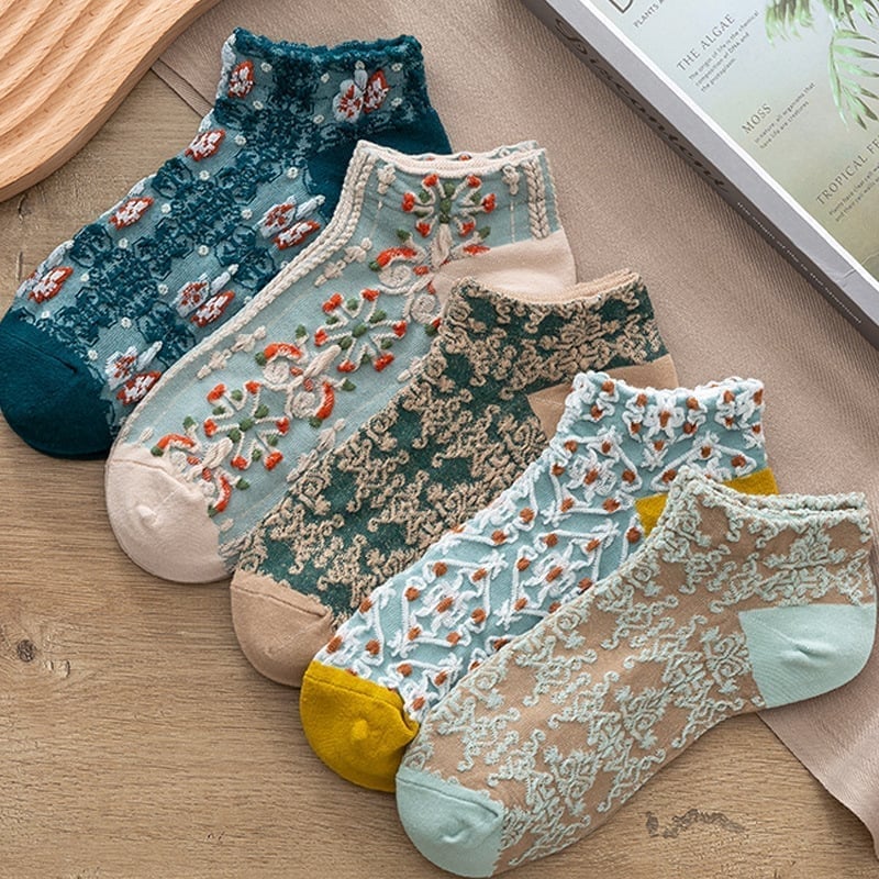 Women's Floral Cotton Socks