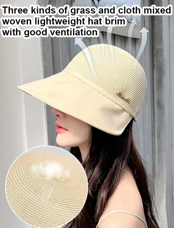 Hepburn style sunscreen cap