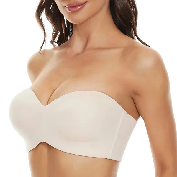 Full Support Seamless Strapless Convertible Bandeau Bra