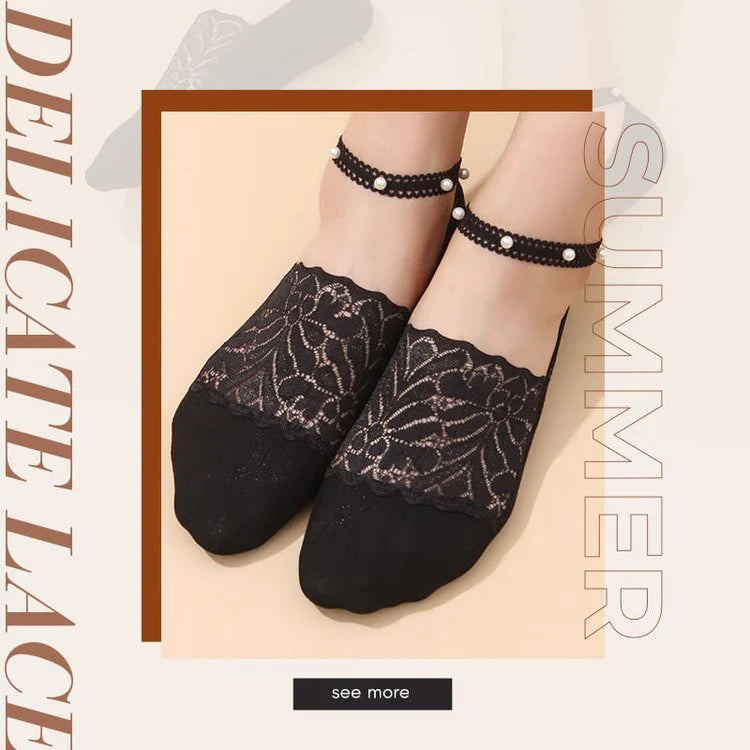 Pearl Lace Socks (Buy 1 Get 1 Pair Free)