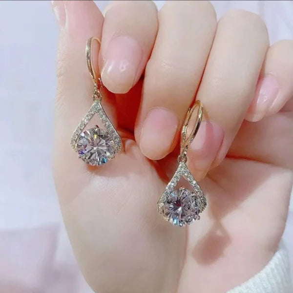 Super Sparkling Diamond Geometric Earrings