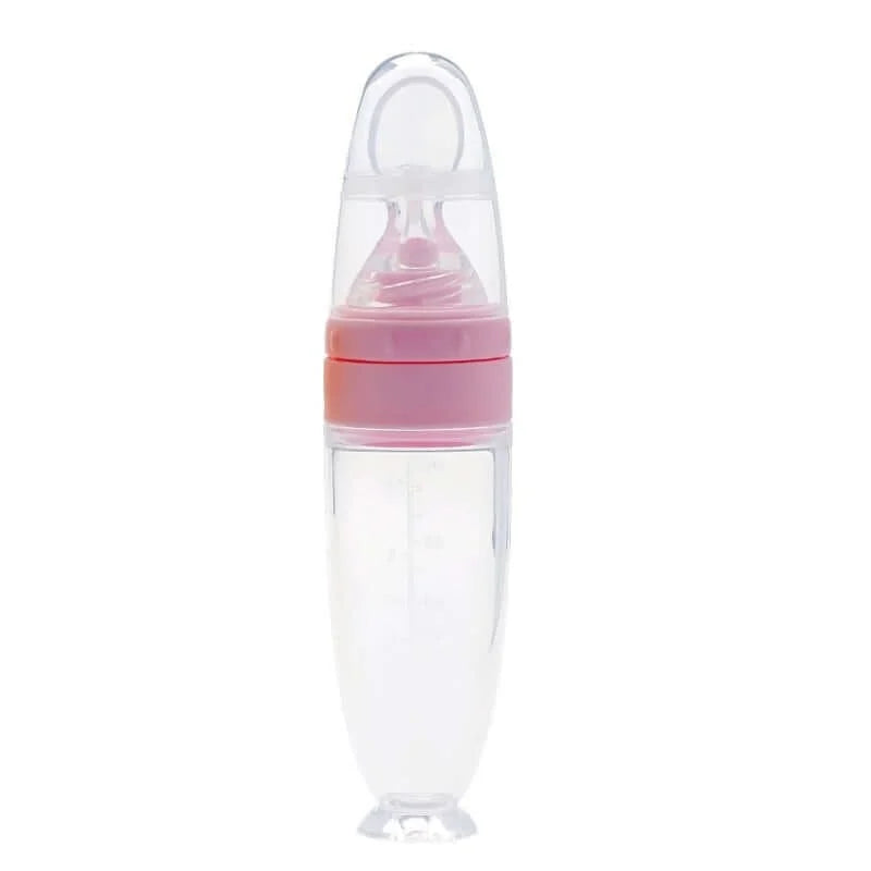 Silicone Baby Food Feeder Bottle With Standing Base