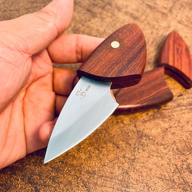 Wooden Fish Mini EDC Camping Knife Pocket Knife