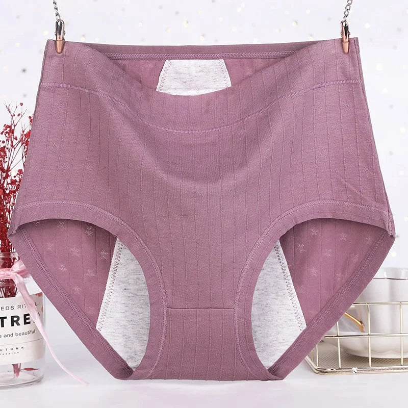 HIGH WAIST PLUS SIZE COTTON ANTIBACTERIAL AND HYGROSCOPIC PHYSIOLOGICAL UNDERWEAR