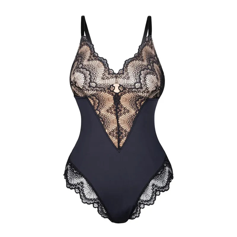 Sexy Lace Tummy Control Shapewear Bodysuit