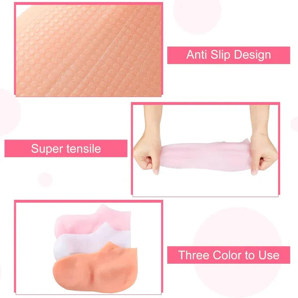 Moisturizing foot mask Protective and exfoliating silicone socks