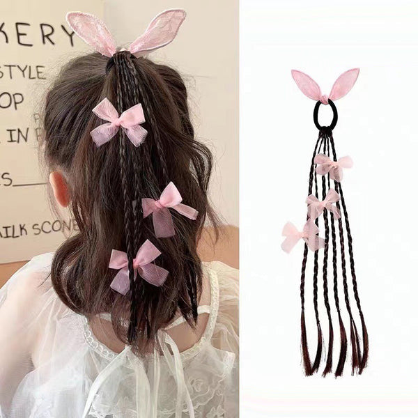 Gift Choice -Kids Butterfly Wig Hair Braid with Rubber Bands