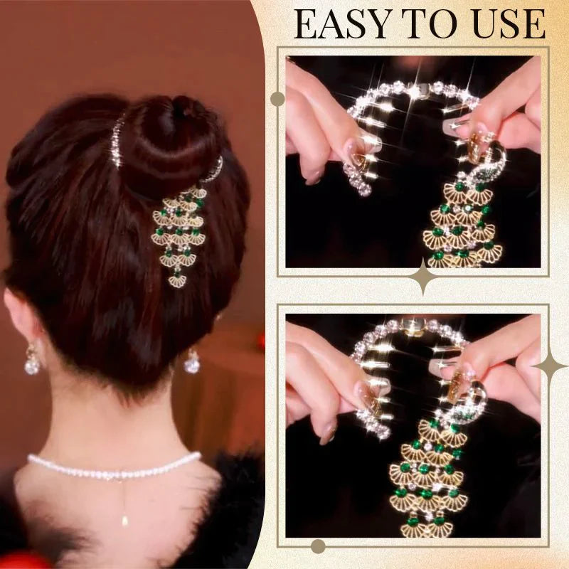 Pousbo® Delicate Ponytail Hairpin Peacock Hair Clip