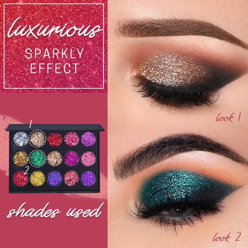 Sparkly Glitter Eyeshadow Palette (15 Shades)