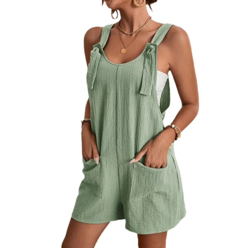 Women's Stylish Casual U Neck Short Jumpsuits