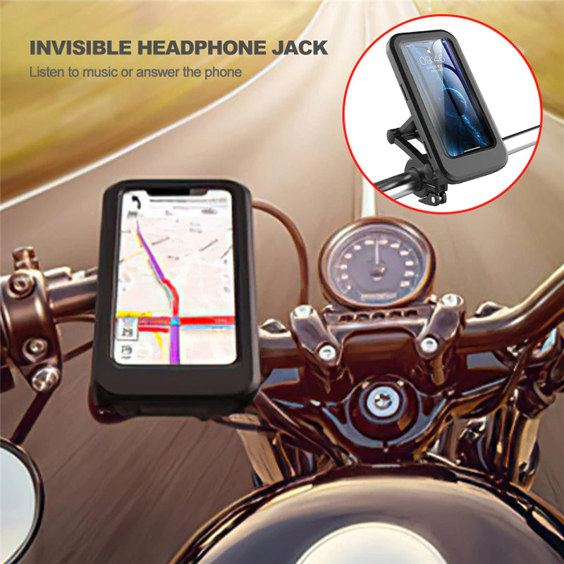 360° Adjustable Waterproof Motorcycle Bike Phone Holder