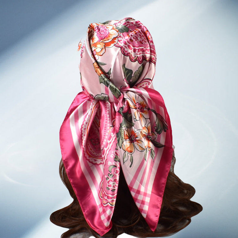 Botanical Floral Cashew Flower Silk Scarf