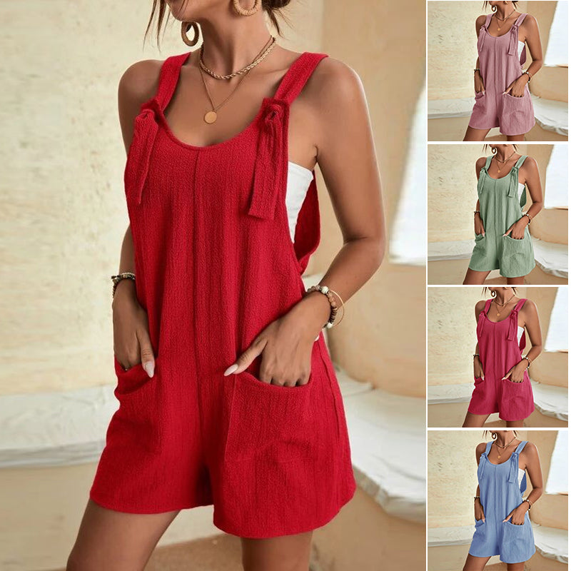 Women's Stylish Casual U Neck Short Jumpsuits