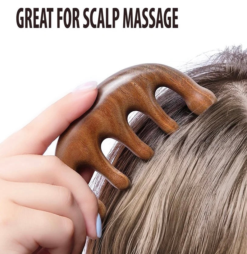 Sandalwood Comb For Scalp Massage