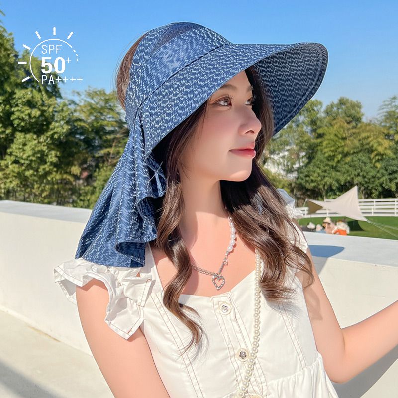 Women’s Wide Brim All-match Sun Hat with Neck Flap