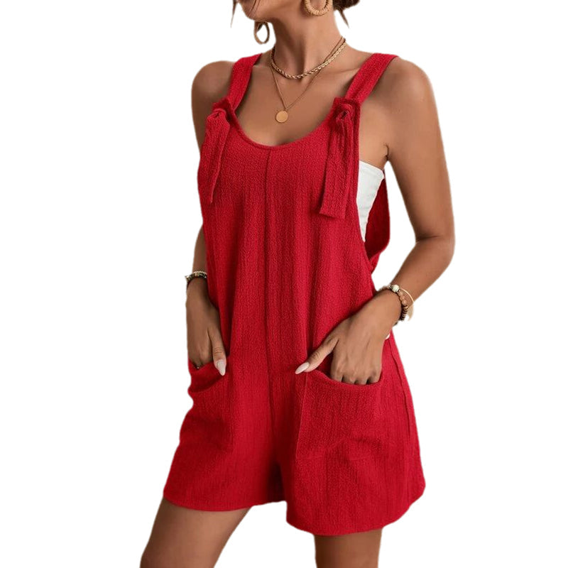 Women's Stylish Casual U Neck Short Jumpsuits