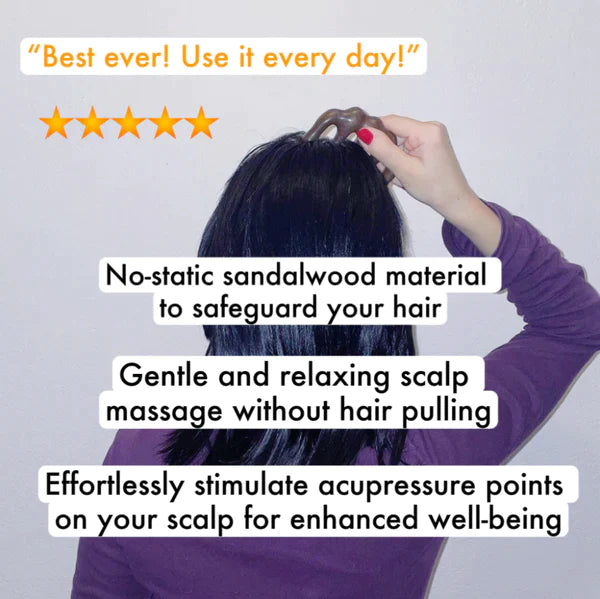 Sandalwood Comb For Scalp Massage